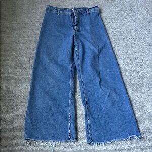 Women's Blue Wide-Leg Jeans